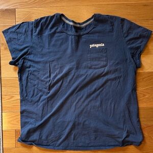 Patagonia Kids Blue Short Sleeve Tee with Pocket